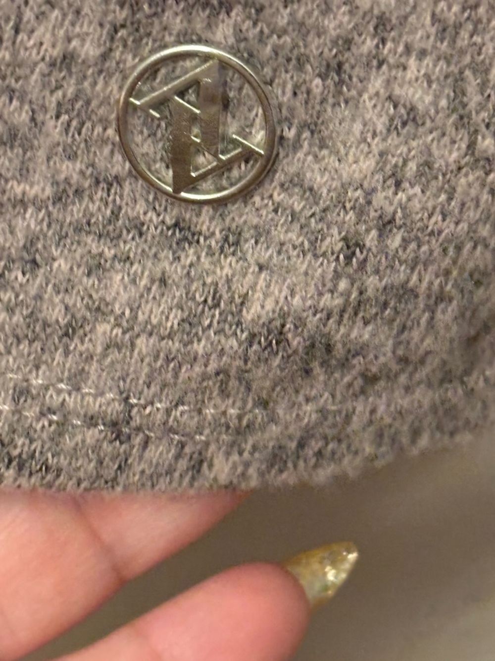 Button-Shoulder Knit Top in Taupe NWOT - Picture 4 of 6